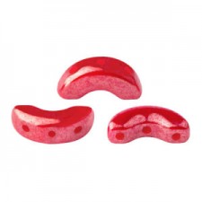 Les perles par Puca® Arcos beads Opaque coral red luster 93200/14400